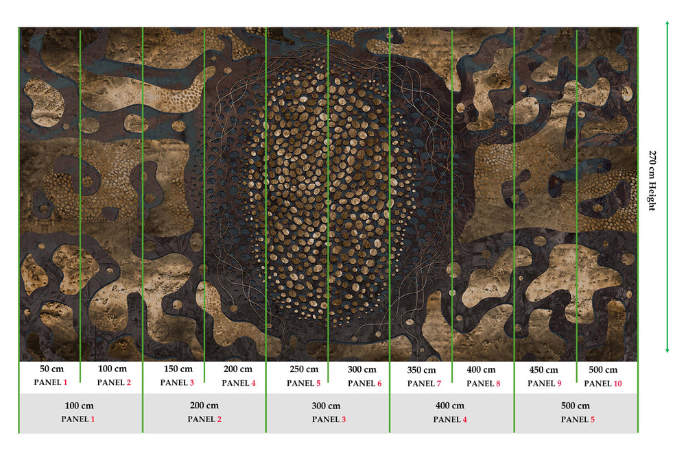 Cafe Royale Earthy Abstract Pebbles Mural M3069 - Sample