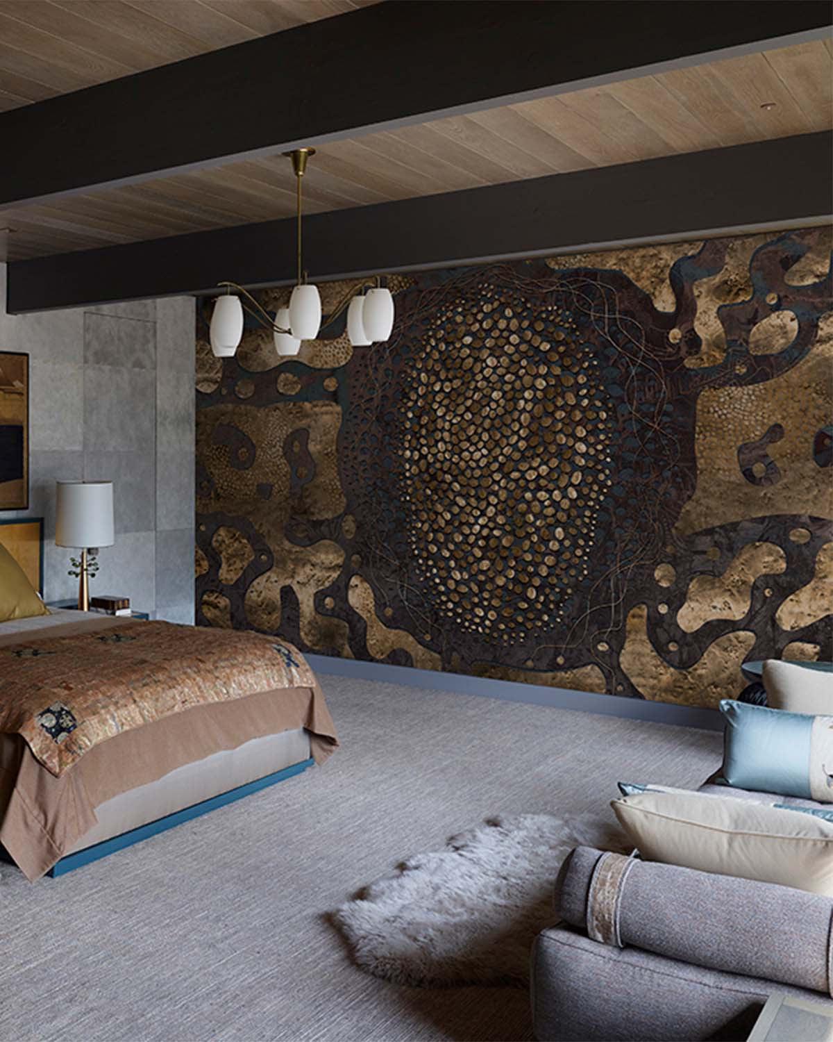 Cafe Royale Earthy Abstract Pebbles Mural M3069