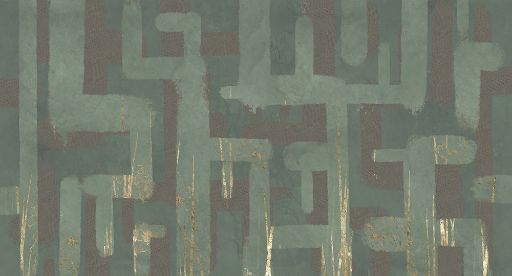 Seraphinite Abstract Labyrinth Mural M3073