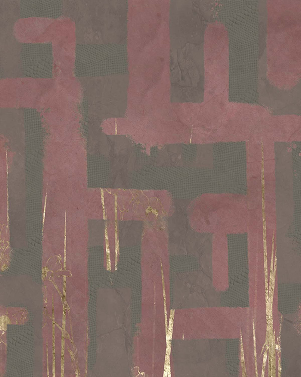 Clay Ridge Abstract Labyrinth Mural M3074