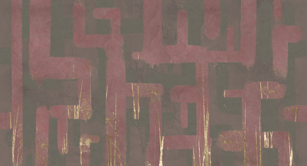 Clay Ridge Abstract Labyrinth Mural M3074 - Sample