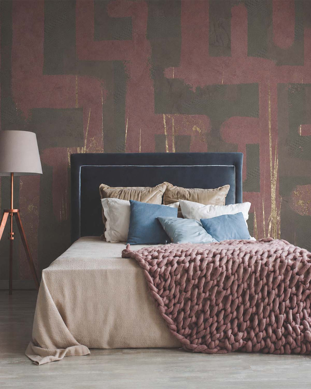 Clay Ridge Abstract Labyrinth Mural M3074