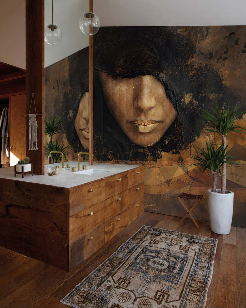 Caramel Kiss Veiled Saharan Queen Mural M3075
