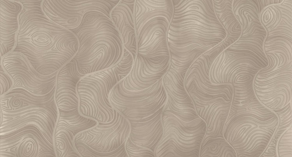 Tranquil Taupe Organic Wavy Woodgrain Mural M3079