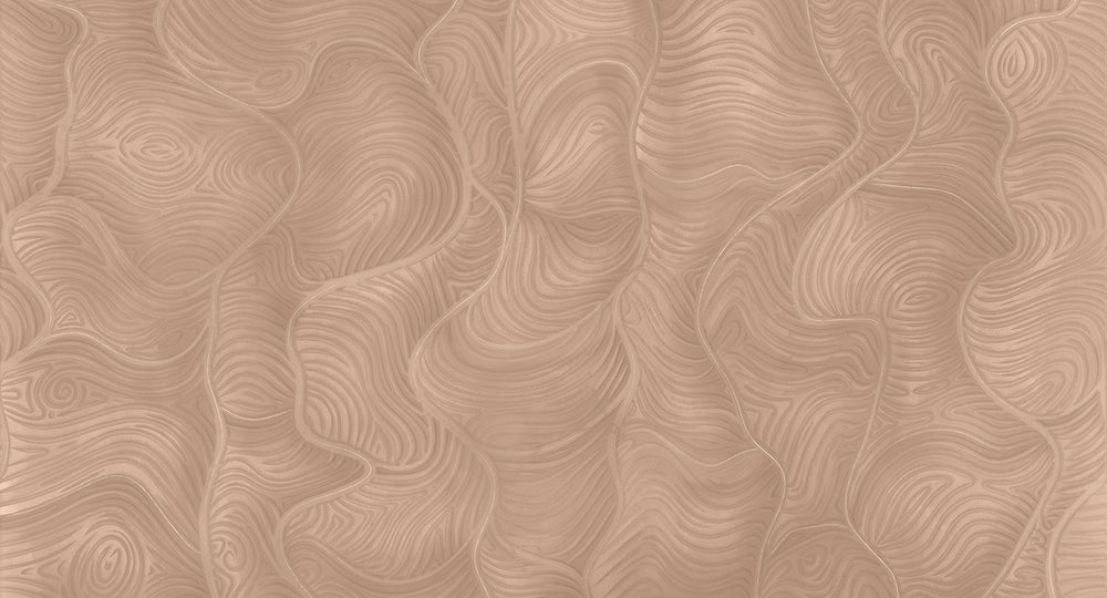 Cool Clay Organic Wavy Woodgrain Mural M3081