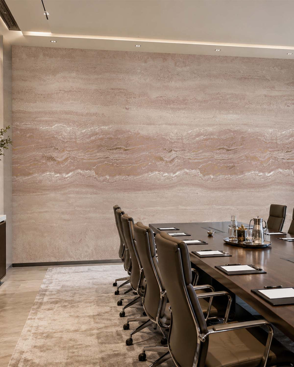Caramel Kiss Stratified Marble Stone Mural M3083