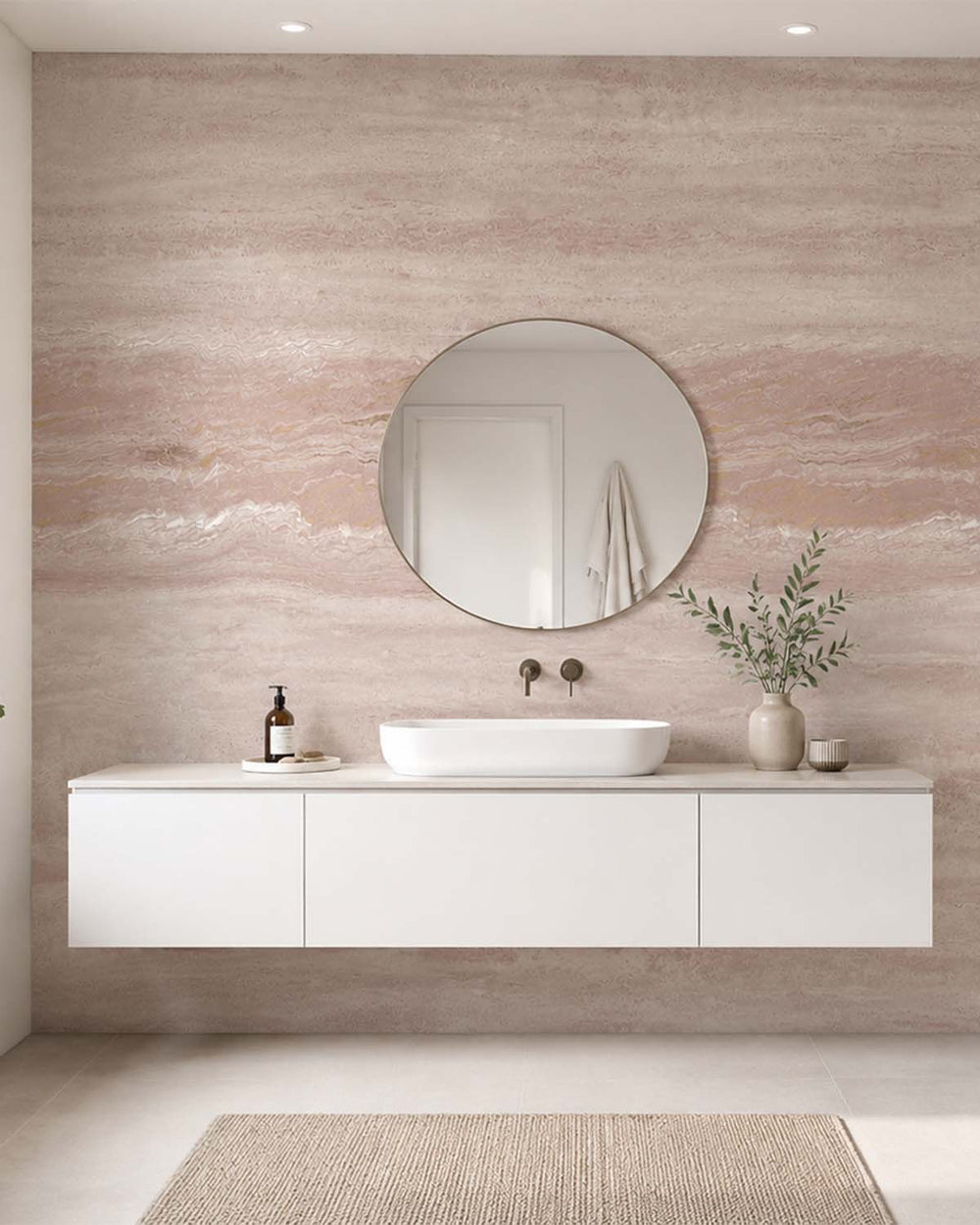 Caramel Kiss Stratified Marble Stone Mural M3083