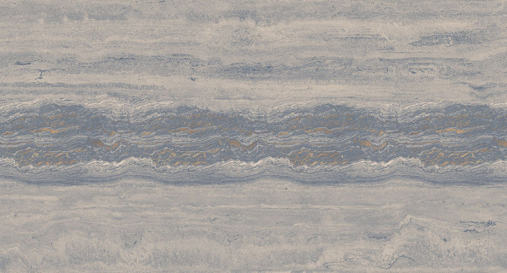 Steeple Grey Stratified Marble Stone Mural M3084