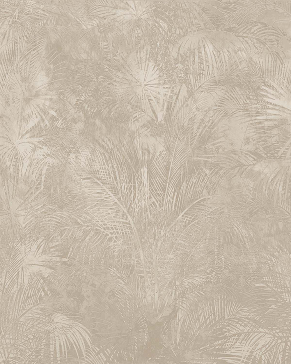 Pigeon Grey Luxe Areca Palm Leaf Mural M3085