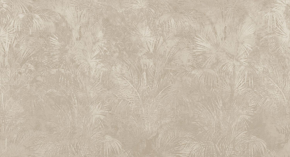 Pigeon Grey Luxe Areca Palm Leaf Mural M3085