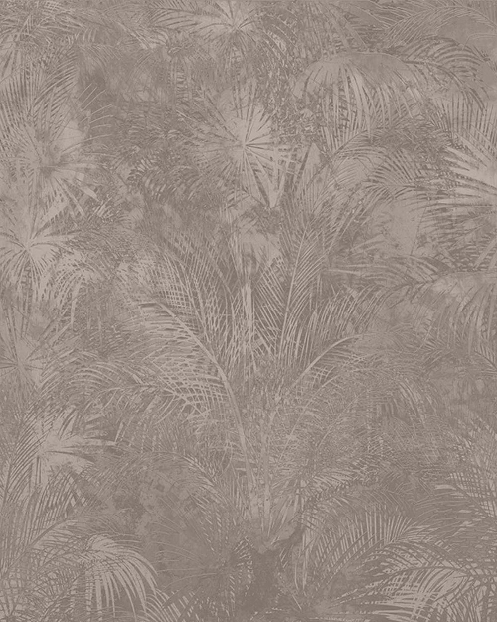 Vintage Khaki Luxe Areca Palm Leaf Mural M3087