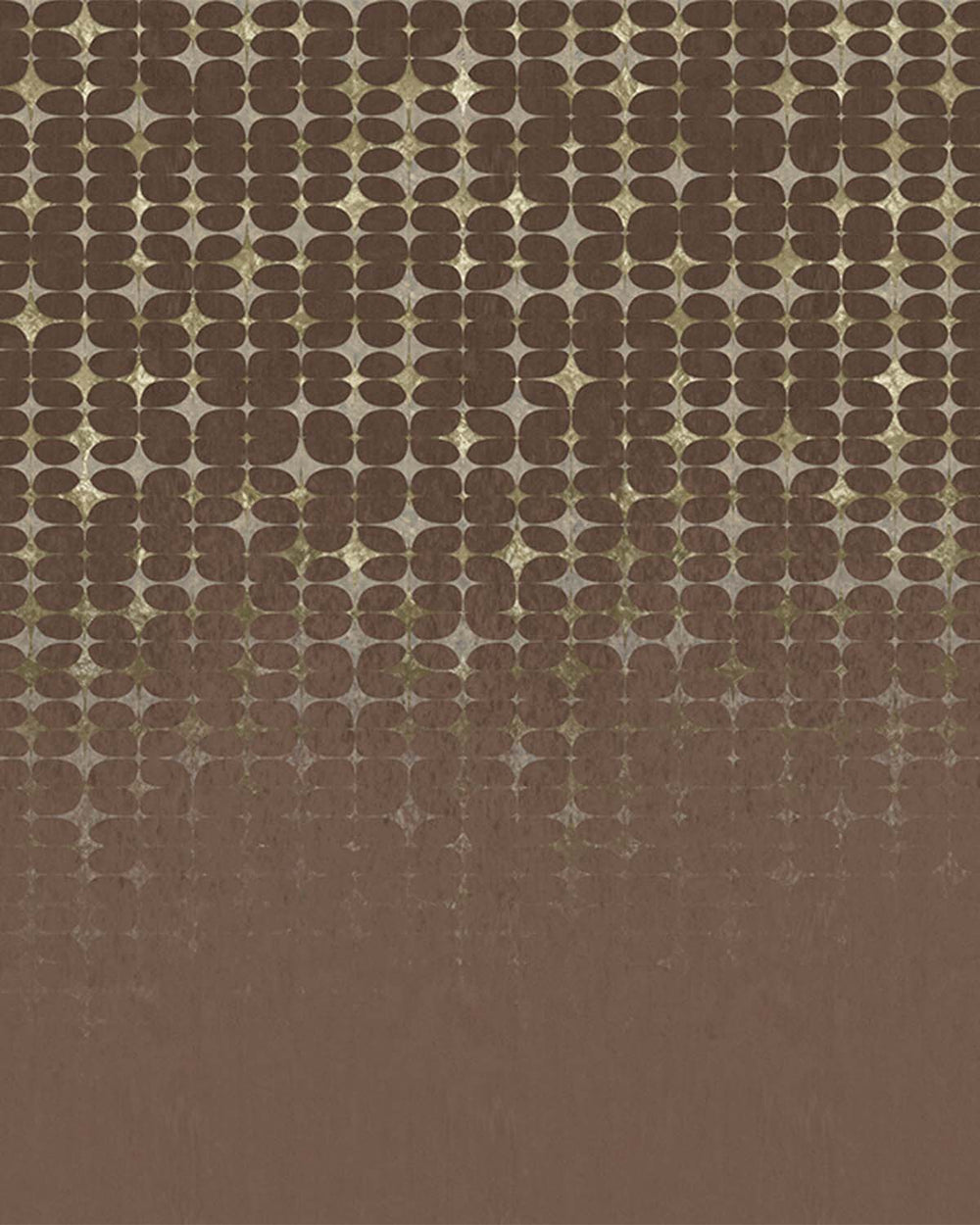 Caramelized Walnut Architectural Mesh Gradient Mural M3093