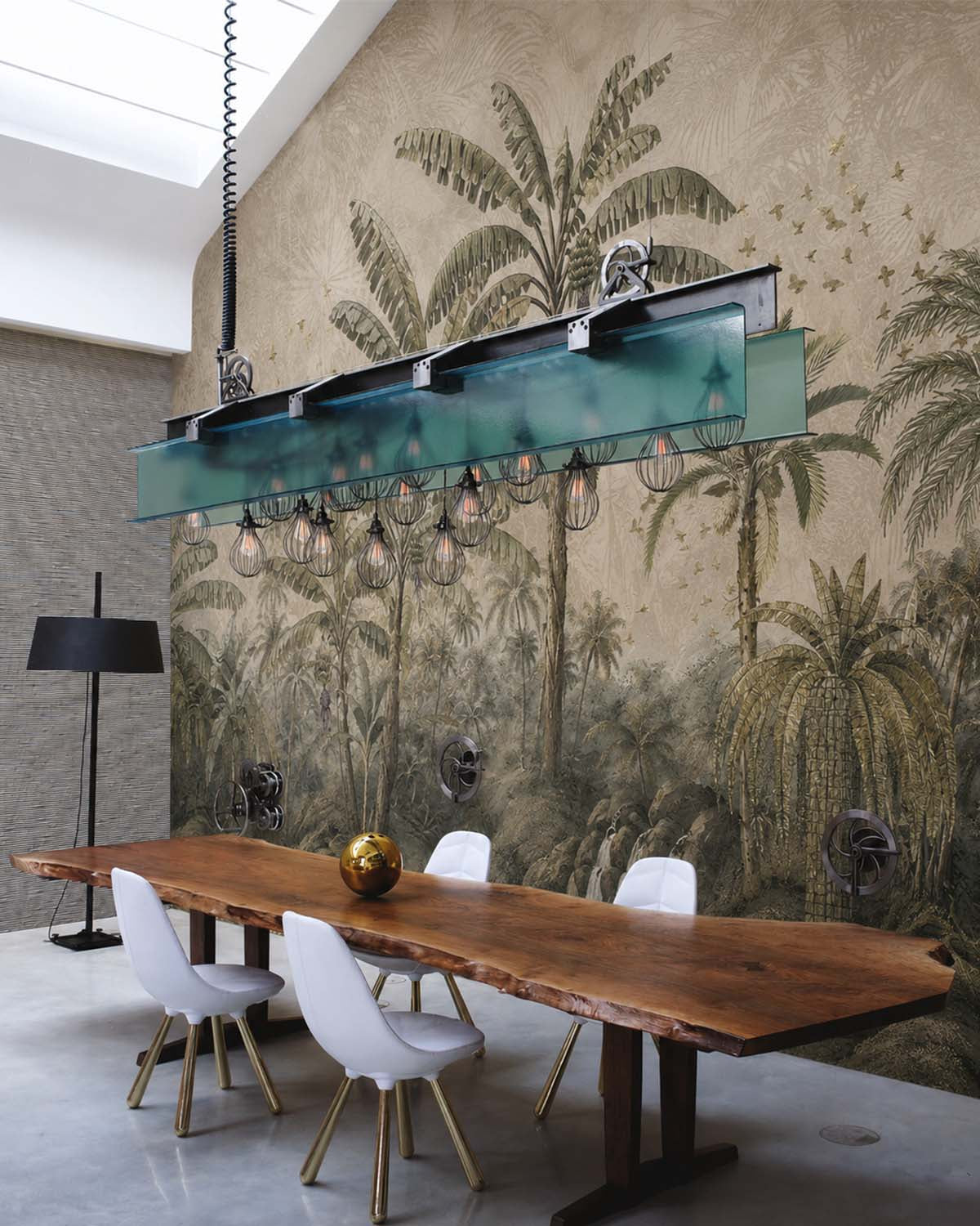 Ivy Green Antique Botanical Jungle Scene Mural M3094