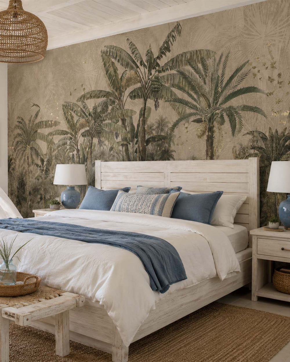 Ivy Green Antique Botanical Jungle Scene Mural M3094
