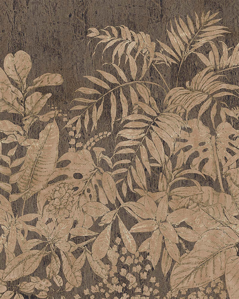 Brown Fox Safari Jungle Canopy Mural M3098
