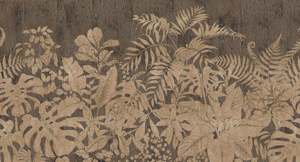 Brown Fox Safari Jungle Canopy Mural M3098