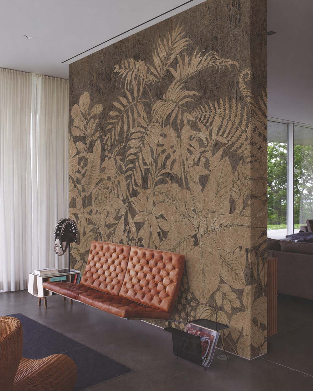 Brown Fox Safari Jungle Canopy Mural M3098