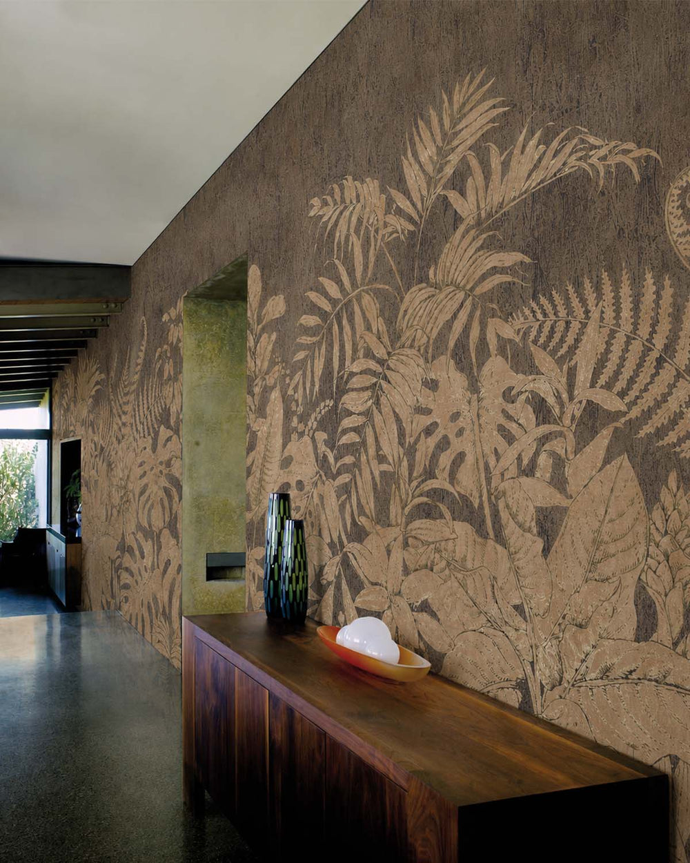Brown Fox Safari Jungle Canopy Mural M3098