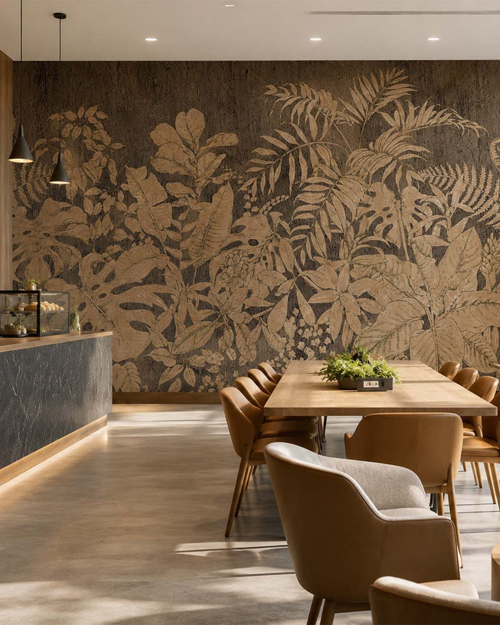 Brown Fox Safari Jungle Canopy Mural M3098