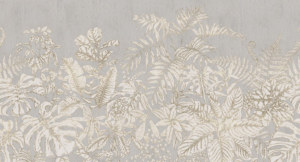 Grey Marble Safari Jungle Canopy Mural M3099