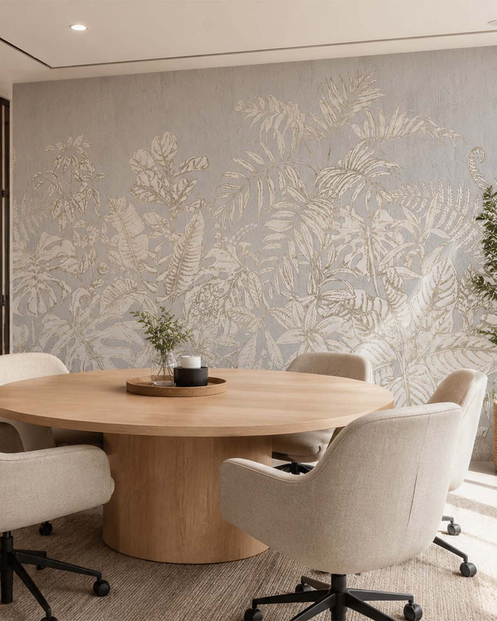 Grey Marble Safari Jungle Canopy Mural M3099