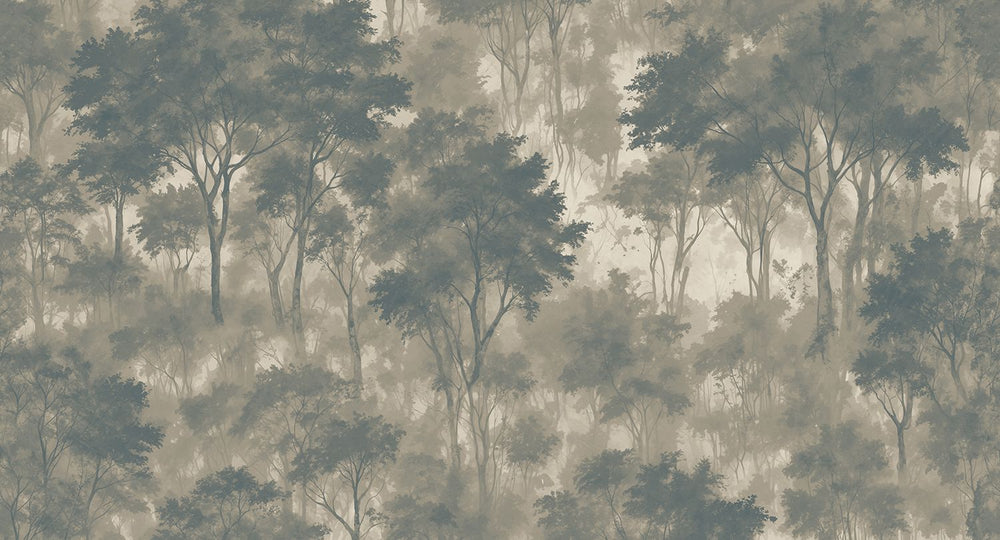 Dawnstone Gray Serenity Forest Mural M3101