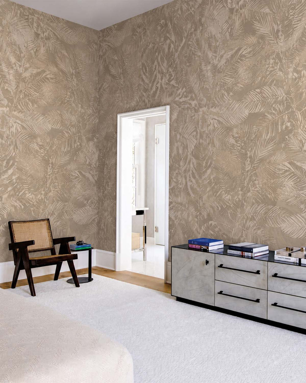Baneblade Brown Luxe Earthy Palm Abstract Mural M3104