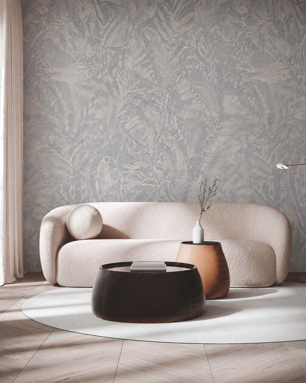 Astroscopus Grey Luxe Earthy Palm Abstract Mural M3105