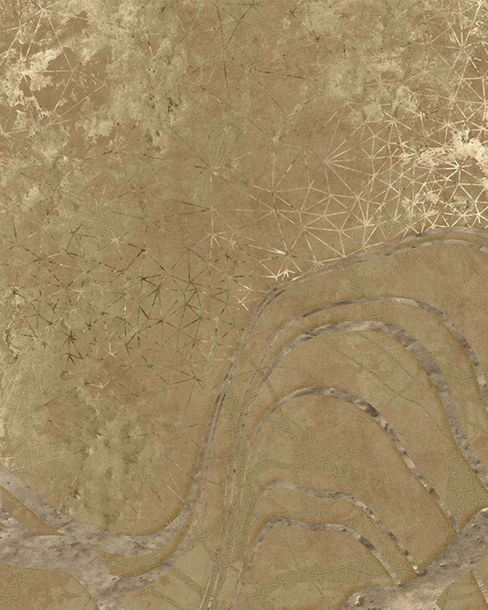 Ridgecrest Gilded Dune Panoramic Mural M3110