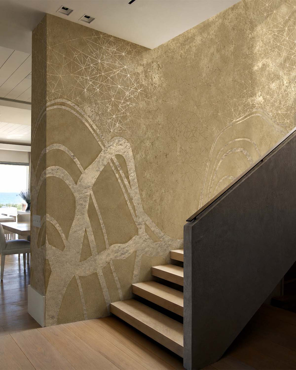 Ridgecrest Gilded Dune Panoramic Mural M3110