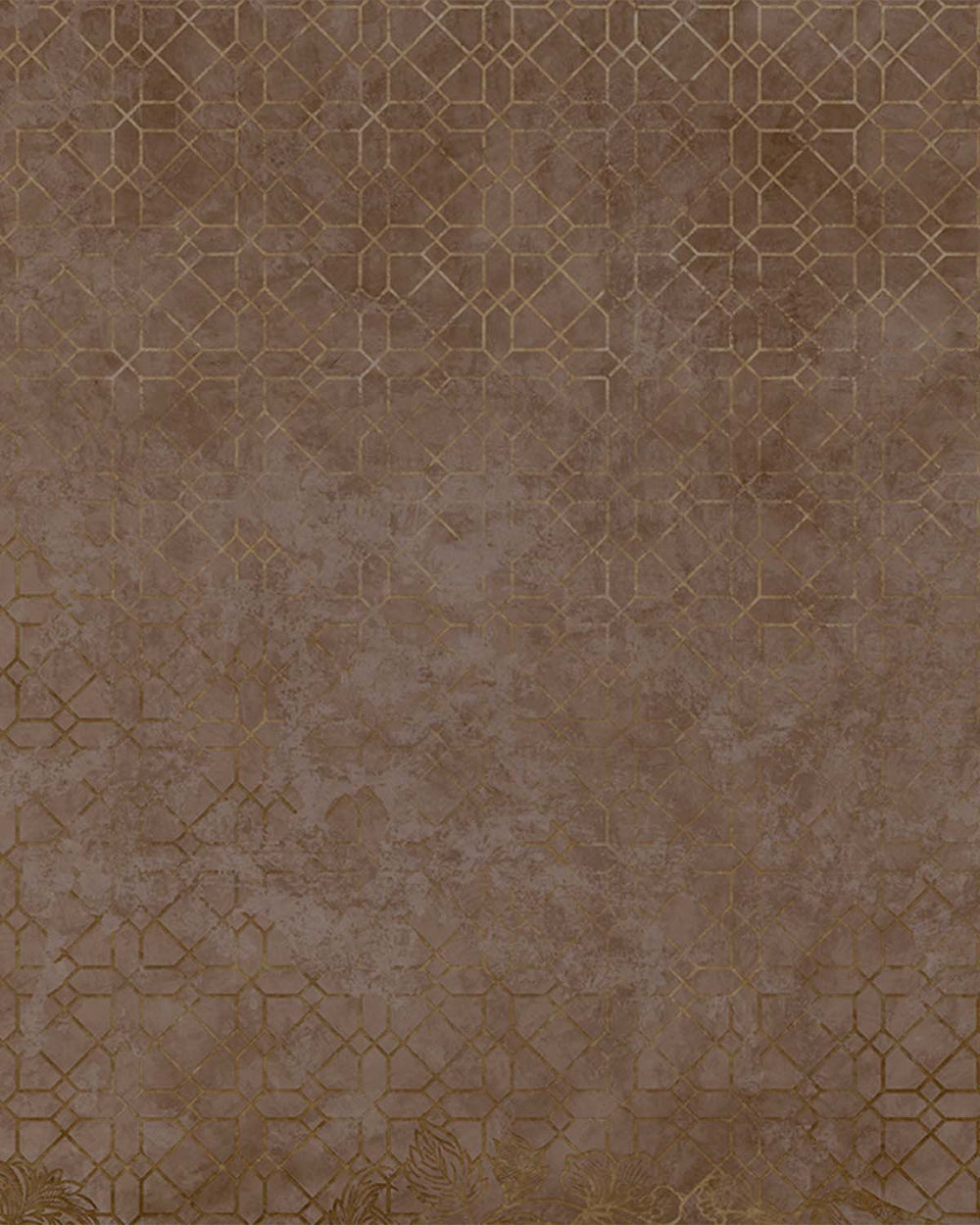 Axinite Antique Geometric & Floral Mural M3116