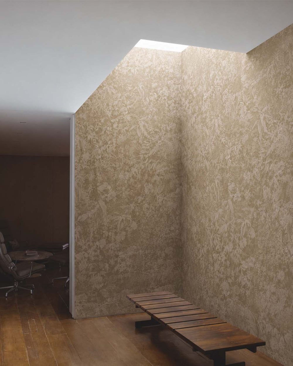 Gazelle Brown Timeless Floral Landscape Mural M3121