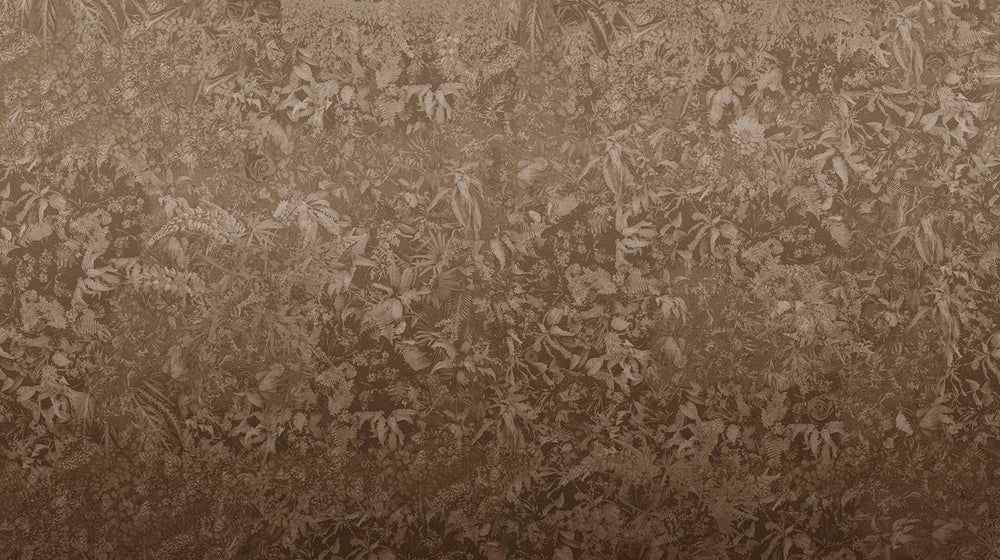 Iroko Brown Timeless Floral Landscape Mural M3122