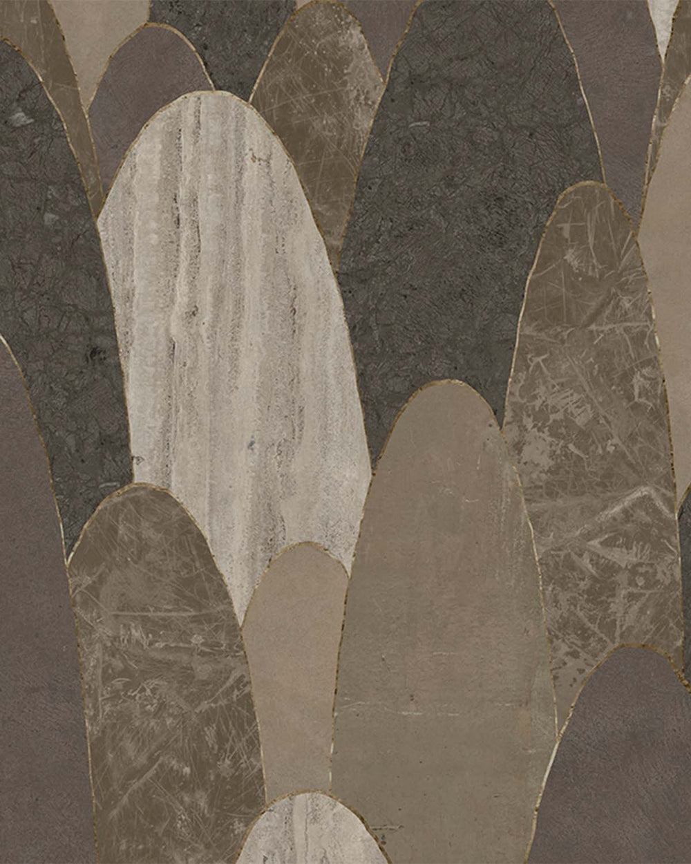 Stone Grey Abstract Marble Archway Mural M3124