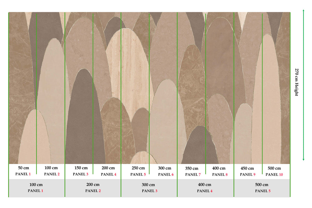 Chanterelle Sauce Abstract Marble Archway Mural M3126