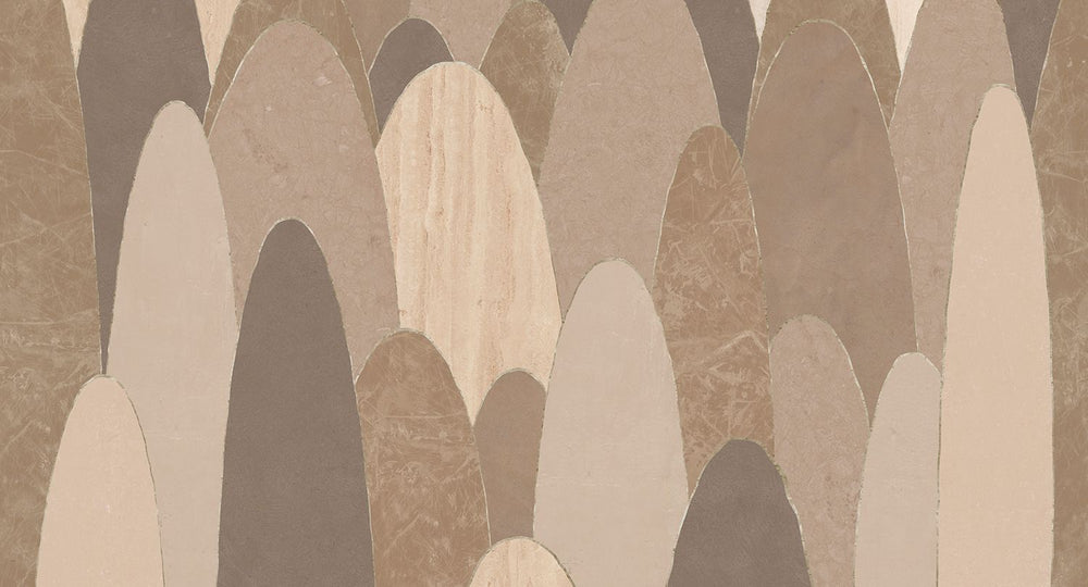 Chanterelle Sauce Abstract Marble Archway Mural M3126