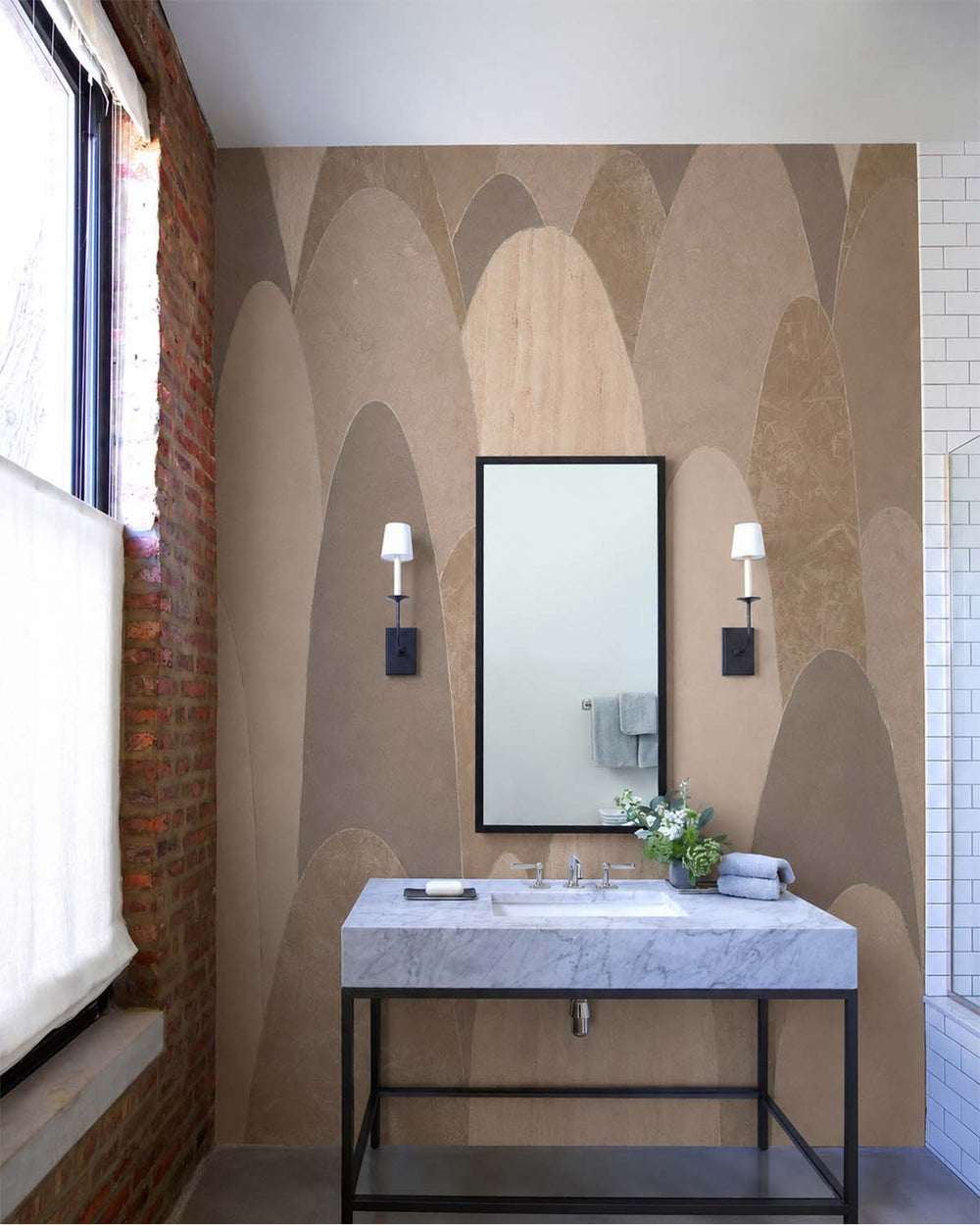 Chanterelle Sauce Abstract Marble Archway Mural M3126