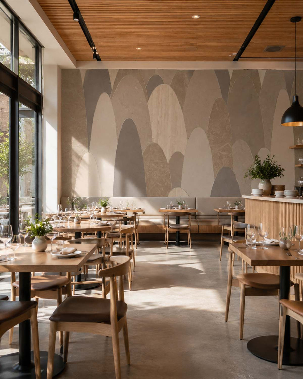 Chanterelle Sauce Abstract Marble Archway Mural M3126