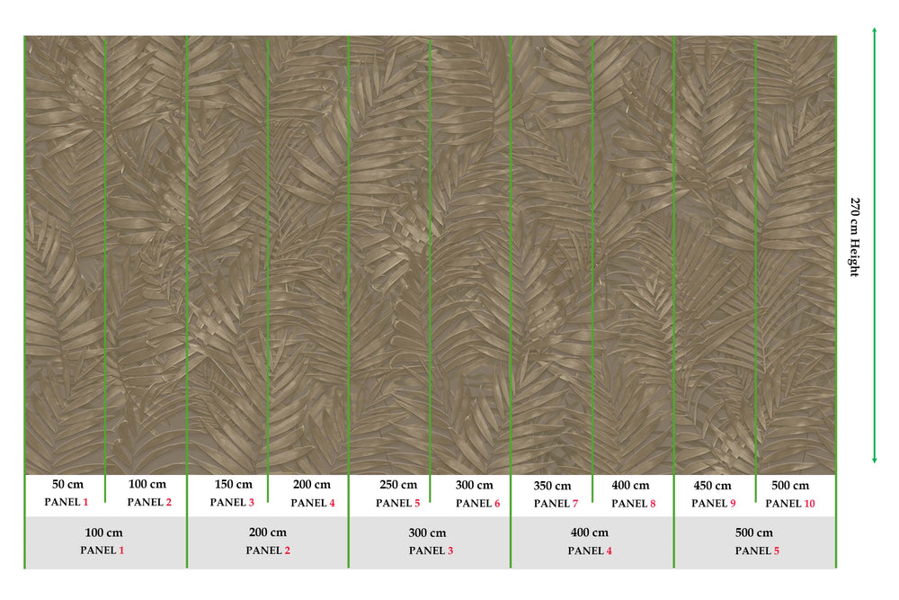 Limbert Leather Tropical Leaf Botanical Mural M3128