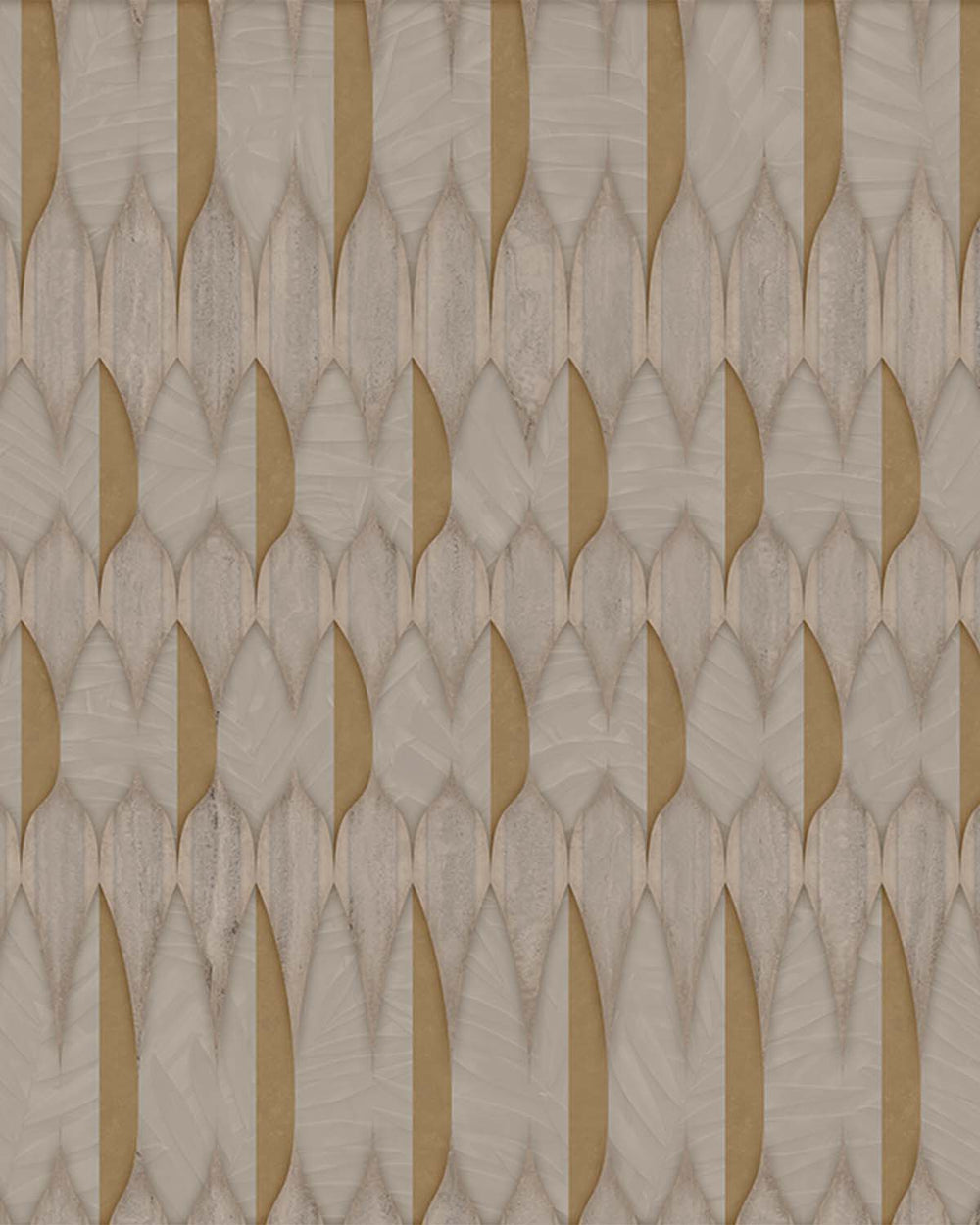 Abbey Road Modern Nordic Stylized Leaf Pattern Mural M3134
