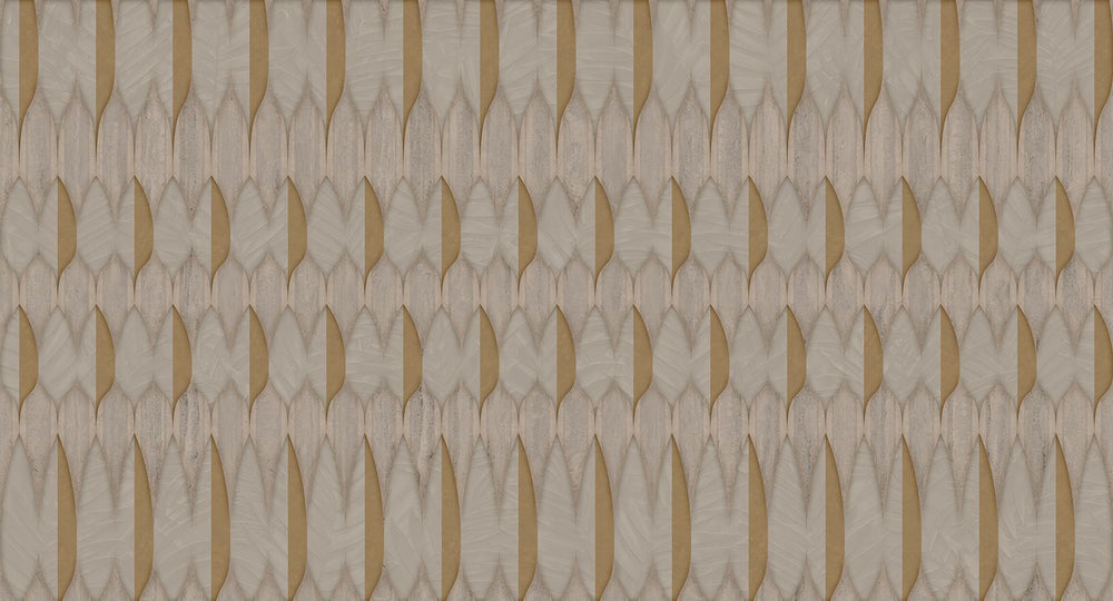 Abbey Road Modern Nordic Stylized Leaf Pattern Mural M3134