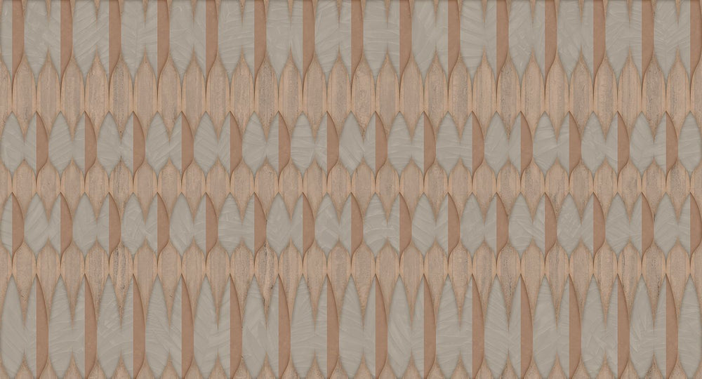 Birchwood Modern Nordic Stylized Leaf Pattern Mural M3135