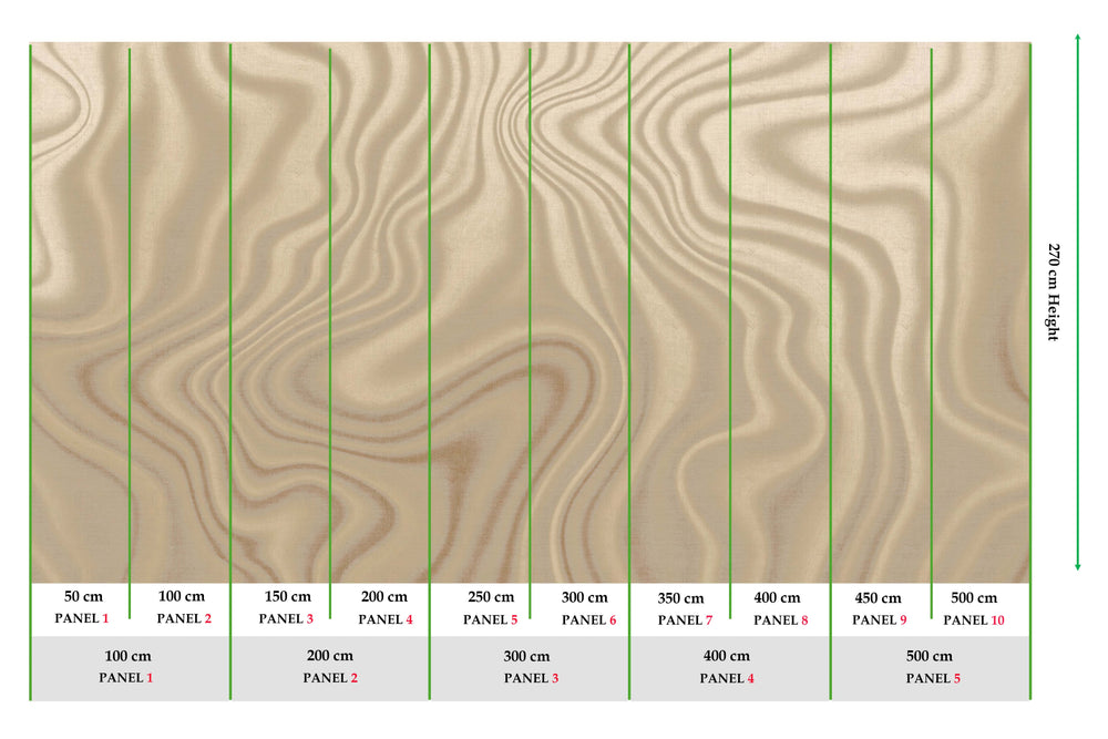 Sepia Tone Luxe Marbling Swirl Mural M3139