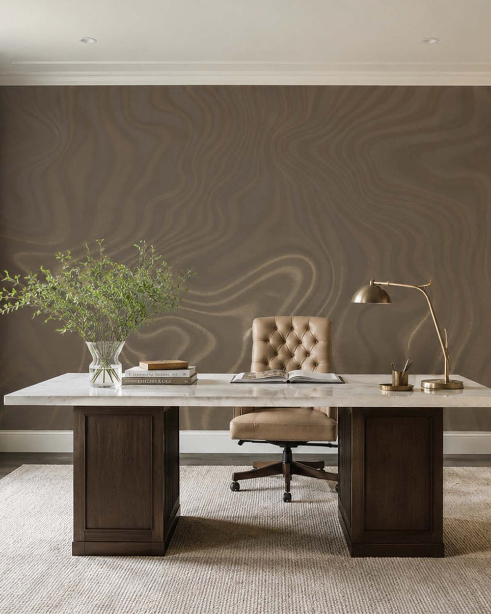 Metropolis Luxe Marbling Swirl Mural M3140