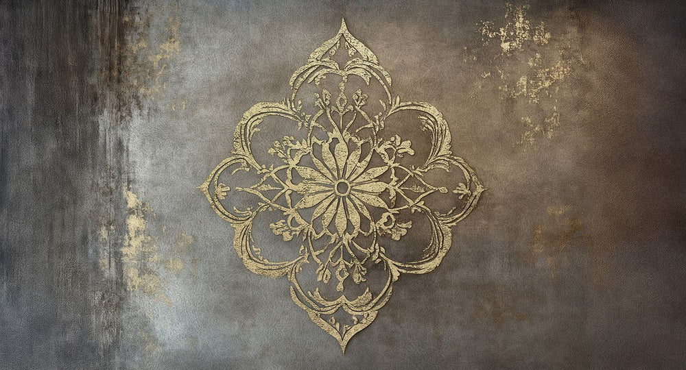 Sandalwood Luxe Moroccan Mandala Mural M3148