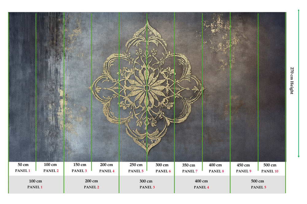 Soft Pumice Luxe Moroccan Mandala Mural M3150