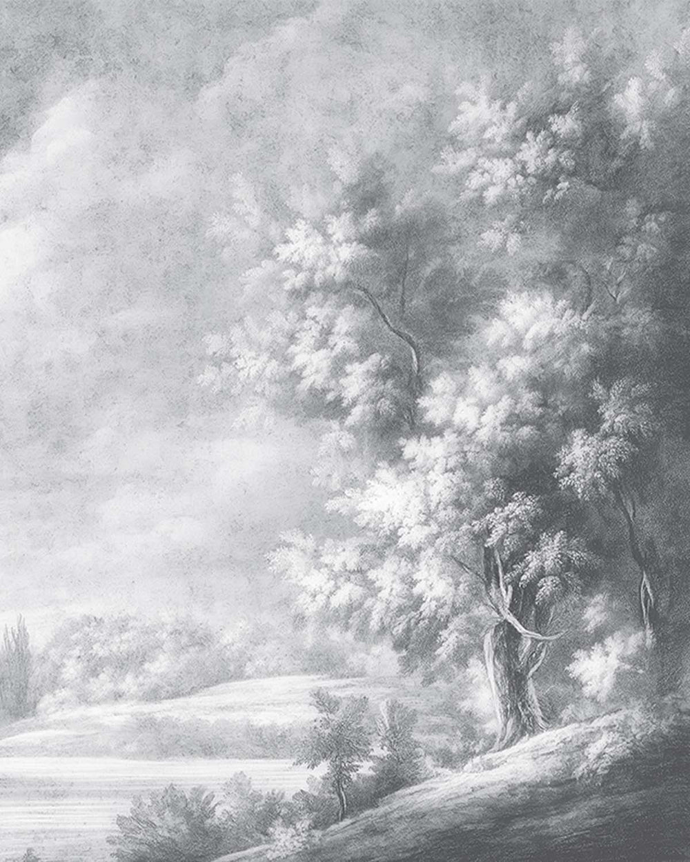 Astrogranite Vintage Sepia Forest Landscape Mural M3167