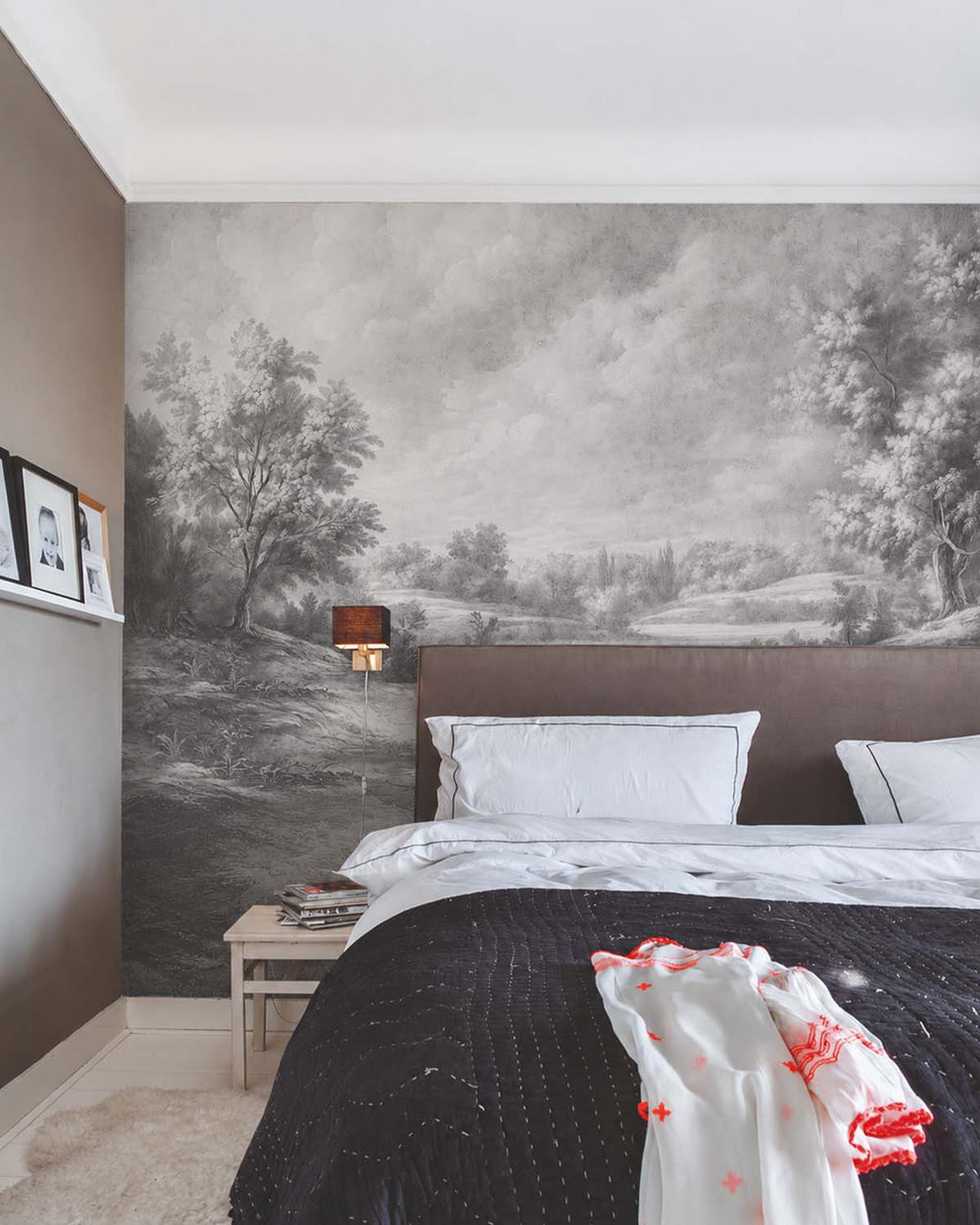 Astrogranite Vintage Sepia Forest Landscape Mural M3167