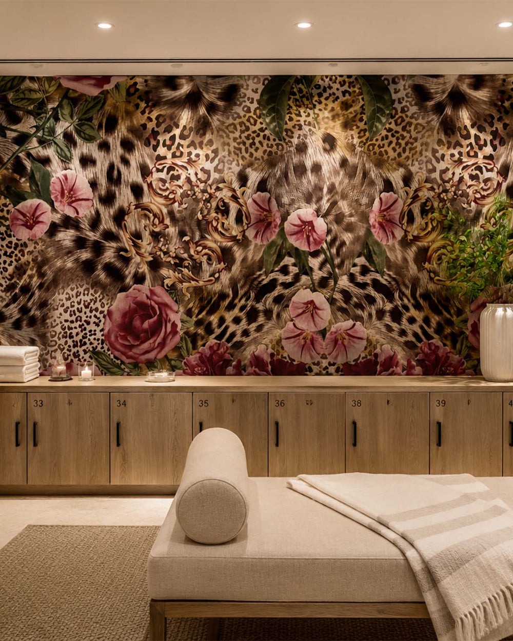 Fancy Leopard Print Wallpaper M9887