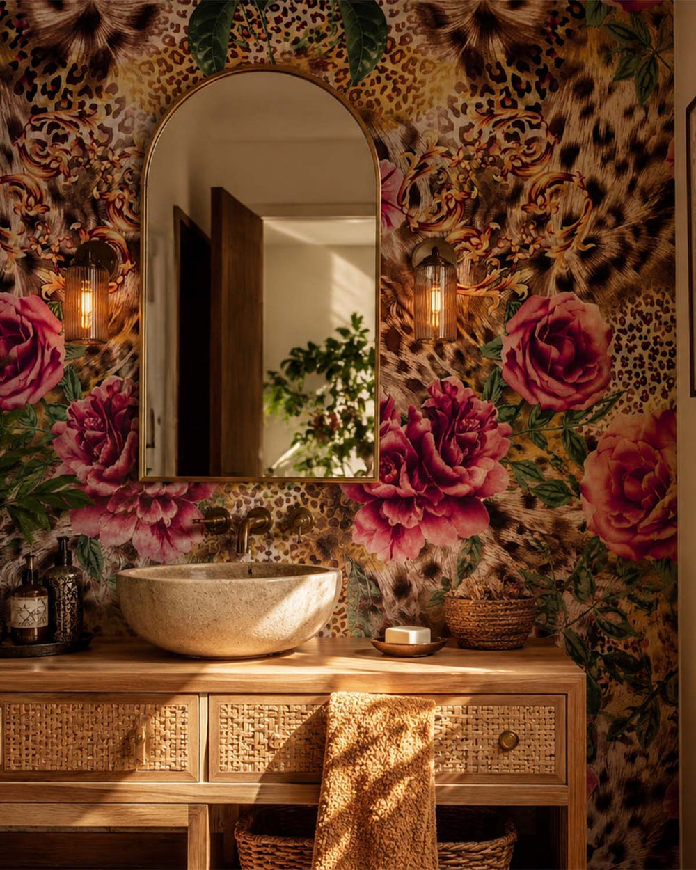 Fancy Leopard Print Wallpaper M9887